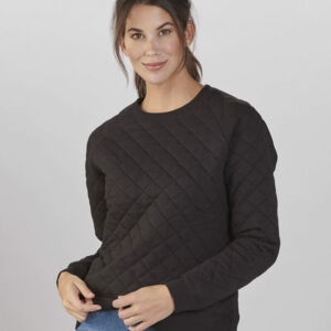 Women's Quilted Crewneck Pullover Thumbnail