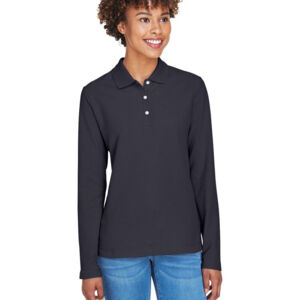 Women's Pima Piqué Long Sleeve Polo Thumbnail