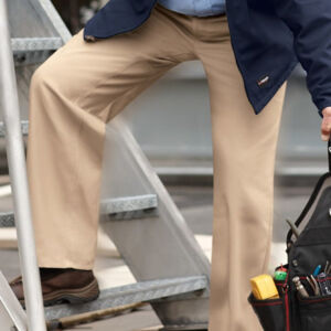 Men's Plain Front Work Pants Thumbnail