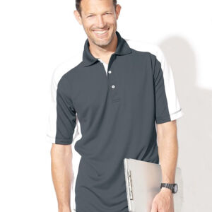 Men's Colorblocked Moisture Free Mesh Polo Thumbnail