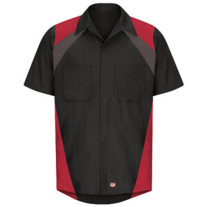 Men's Tri-Color Short Sleeve Shop Shirt Thumbnail