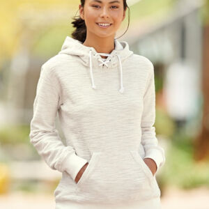 Women’s French Terry Sport Lace Scuba Hooded Sweatshirt Thumbnail
