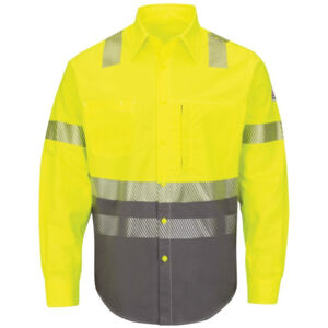 Men's Hi-Visibility Color Block Uniform Shirt - EXCEL FR® ComforTouch® - 7 oz. Thumbnail