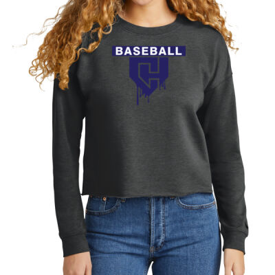 Drippy - Ladies Tri Blend Fleece Crop Crew Thumbnail