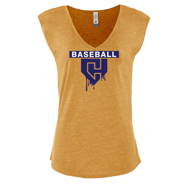 Drippy - Women's Festival Sleeveless Deep V-Neck T-Shirt Thumbnail