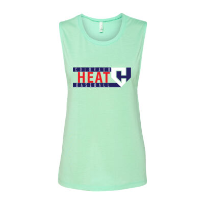 Colorado Heat Baseball - Women's Flowy Scoop Muscle Tank Thumbnail