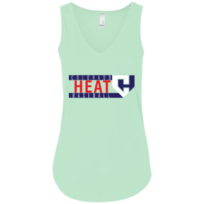 Colorado Heat Baseball - Women's Flowy V-Neck Tank Thumbnail