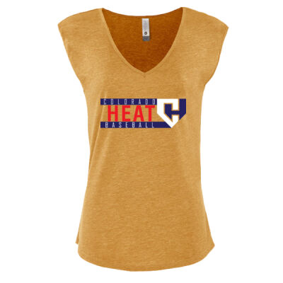 Colorado Heat Baseball - Women's Festival Sleeveless Deep V-Neck T-Shirt Thumbnail